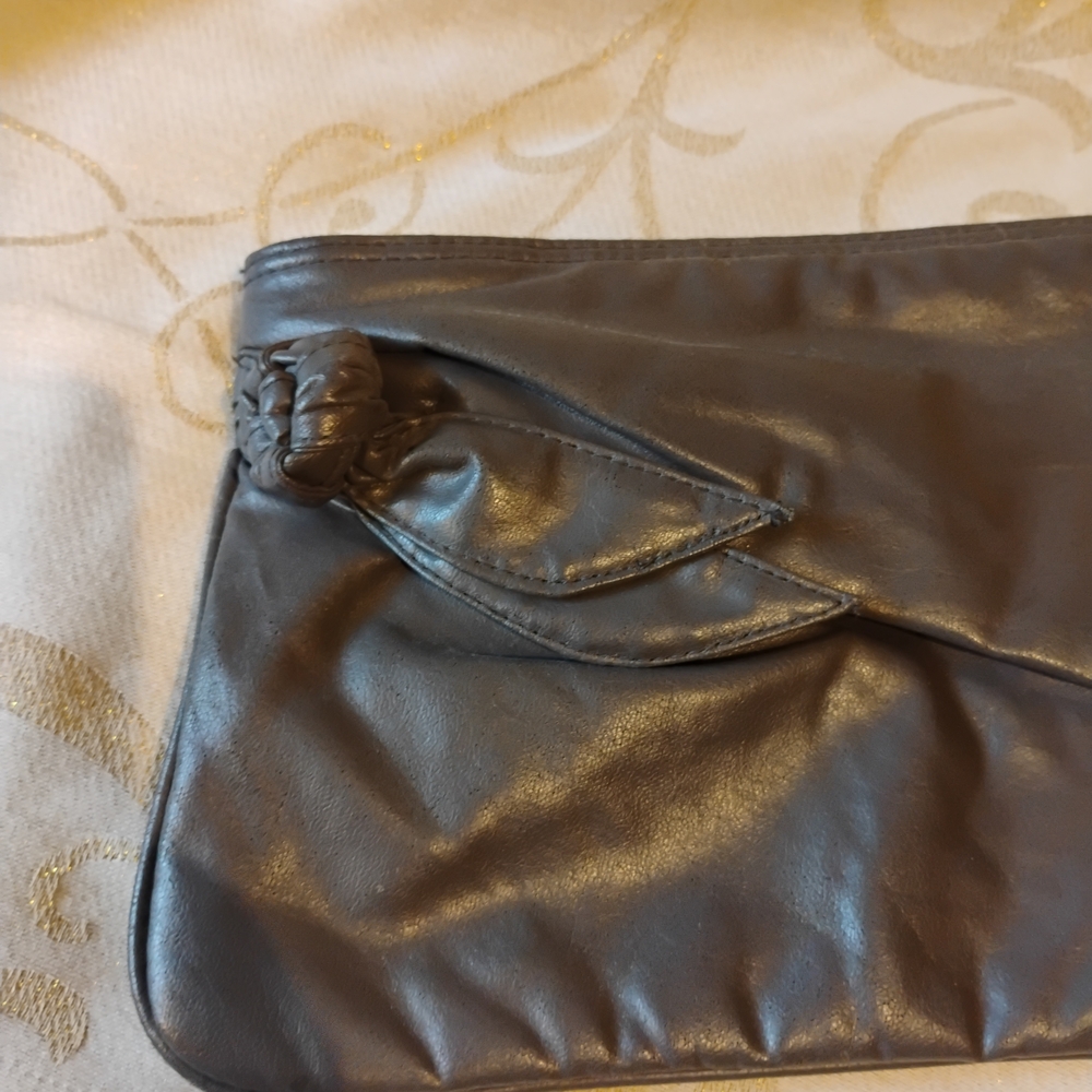Elegant Black Leather Clutch